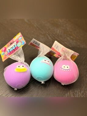 Orb Curiosities Funny Face Balls Squishy Fidget Stress Ball - Full Set (3)
